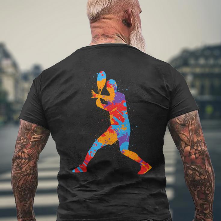 Tennis Player Colourful Children's Tennis Player Boys' T-Shirt mit Rückendruck Geschenke für alte Männer