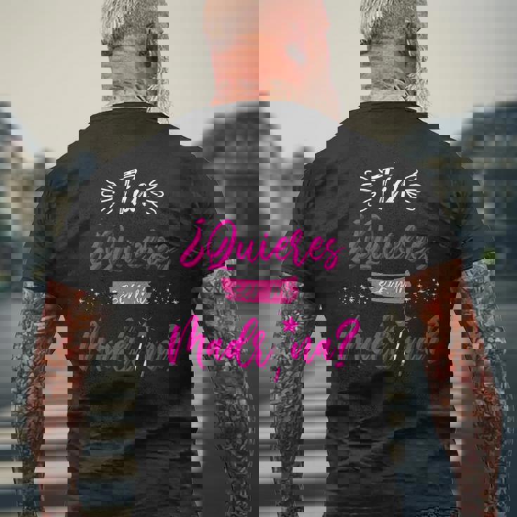 Tia Quieres Ser Mi Madrina Padrinos Regalos Y Peticion Tita Camiseta Hombre Estampado Espalda Regalos para ancianos