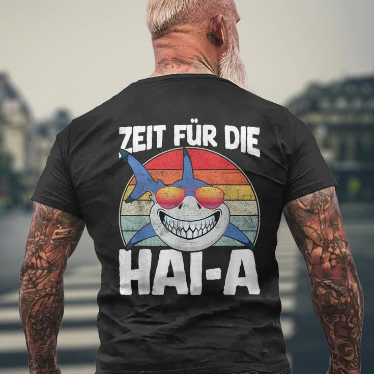 Time For The Haia Shark Sleep Tired Pyjamas Sleep T-Shirt mit Rückendruck Geschenke für alte Männer