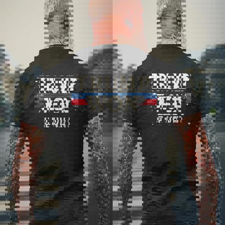 Trump Ganó Get Super It Trump 2024 Camiseta Hombre Estampado Espalda Regalos para ancianos