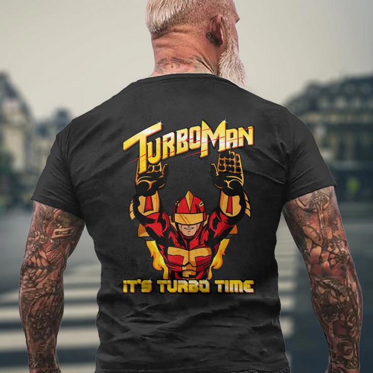 Turbo Man It's Turbo Time T-Shirt mit Rückendruck Geschenke für alte Männer