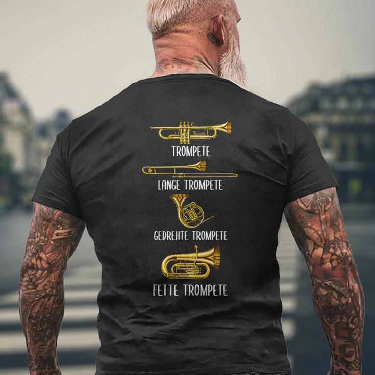 Types Of Trumpets Trumpet Surprise Instrument T-Shirt mit Rückendruck Geschenke für alte Männer