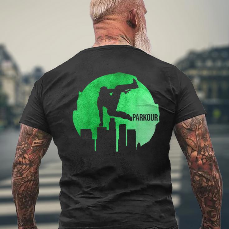 Urbanes Traceurs Parcour Pakour Free Running Motif T-Shirt mit Rückendruck Geschenke für alte Männer