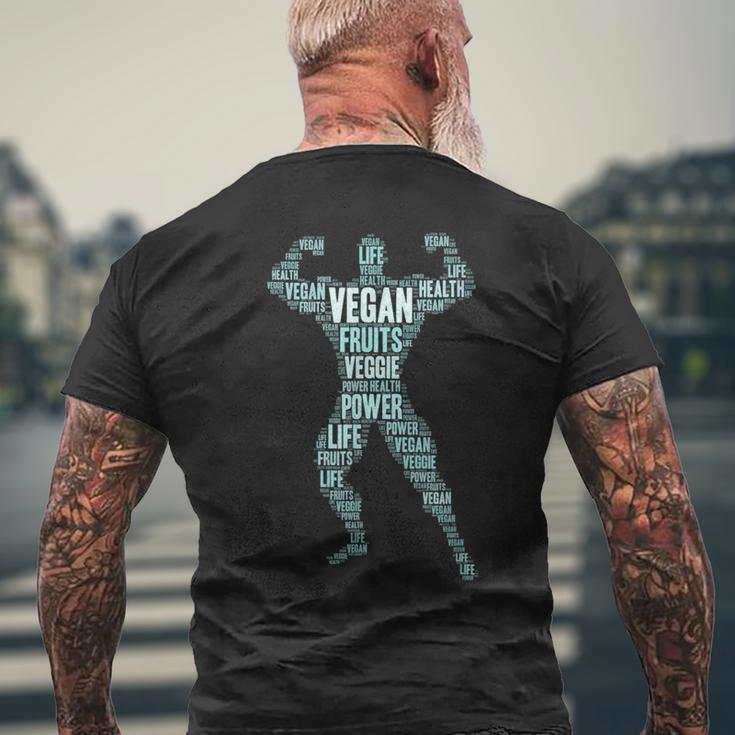 Vegan Powereganer T-Shirt mit Rückendruck Geschenke für alte Männer