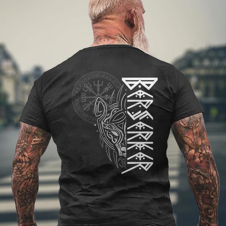 Viking Alhalla Egisor & Odin's Wolf Berserker T-Shirt mit Rückendruck Geschenke für alte Männer