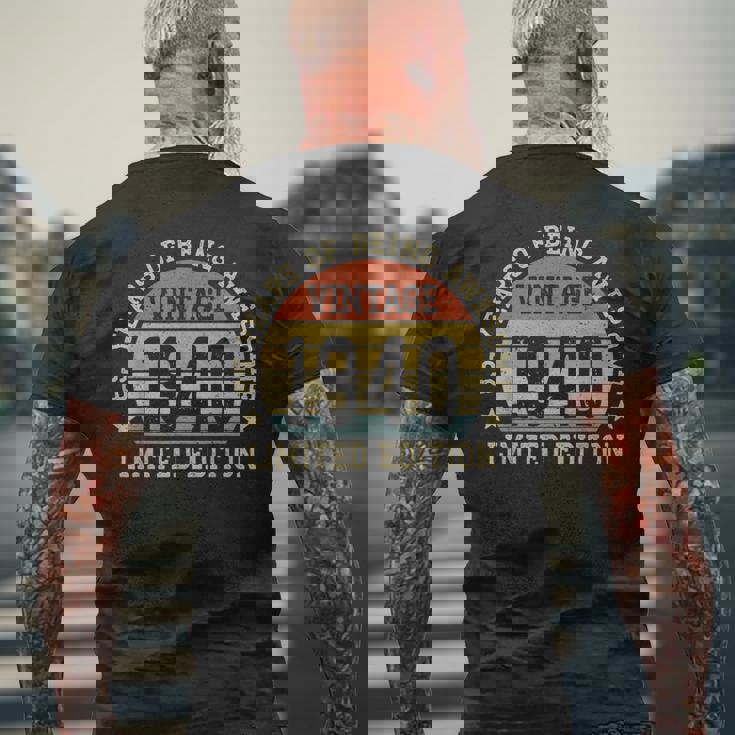 Vintage 1940 Edición Limitada 85-Year-Old 85Th Birthday Camiseta Hombre Estampado Espalda Regalos para ancianos