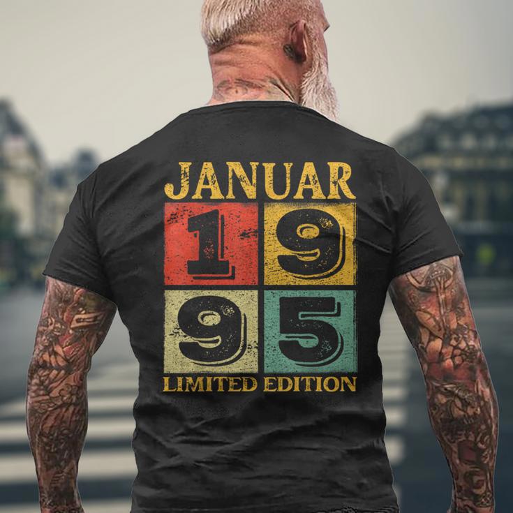 Vintage January 1995 28Th Birthday T-Shirt mit Rückendruck Geschenke für alte Männer