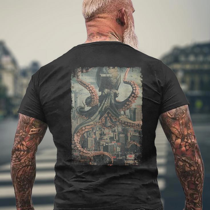 Vintage Octopus Monster Horror Poster Octopus T-Shirt mit Rückendruck Geschenke für alte Männer