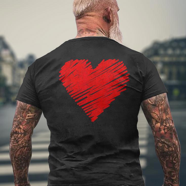 Vintage Red Heart Partner Children Lovealentine's Day Her Her T-Shirt mit Rückendruck Geschenke für alte Männer