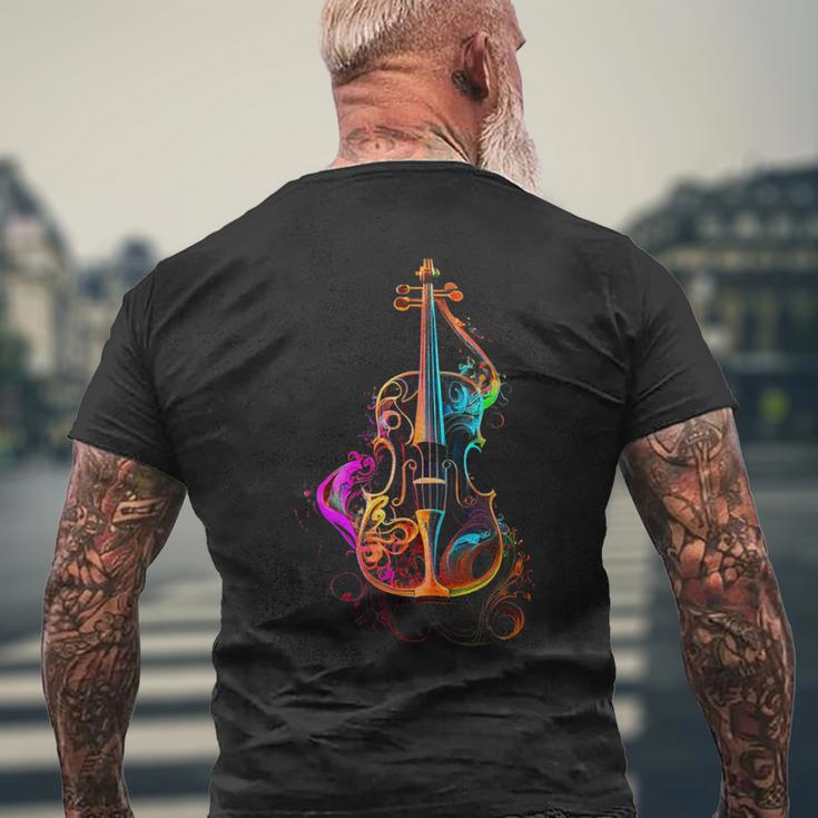 Violin Colourfuliolin Foriolinists T-Shirt mit Rückendruck Geschenke für alte Männer