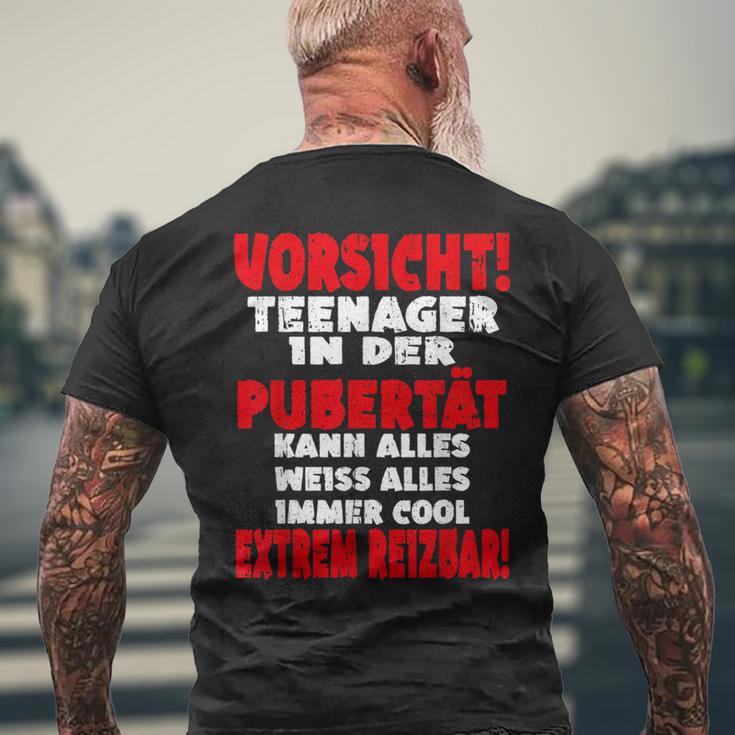 Vorsicht Nager In Der Puberty Nie Slogan T-Shirt mit Rückendruck Geschenke für alte Männer