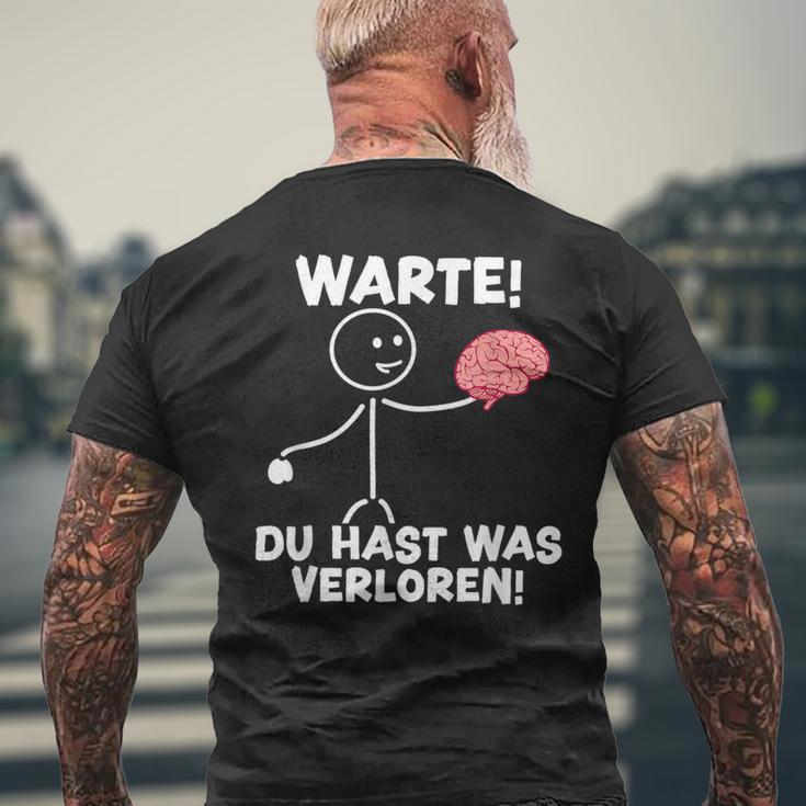 Warte Du Hast Waserloren Lustiger Spruch T-Shirt mit Rückendruck Geschenke für alte Männer