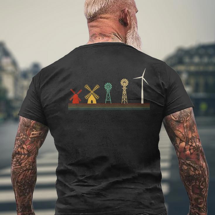 Wind Energy Development Windmill T-Shirt mit Rückendruck Geschenke für alte Männer