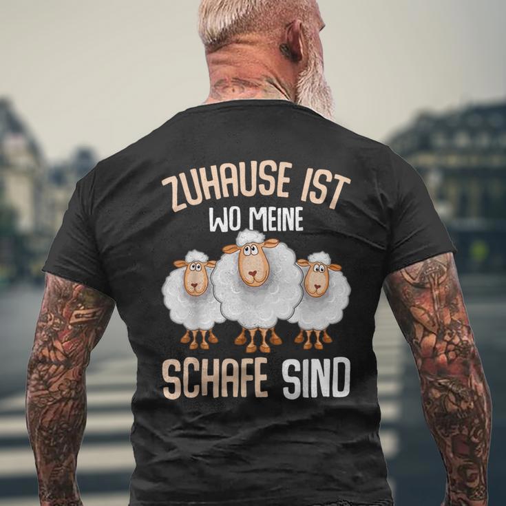 Zuhause Ist Wo Meine Sheep Home Is Where My Sheep T-Shirt mit Rückendruck Geschenke für alte Männer