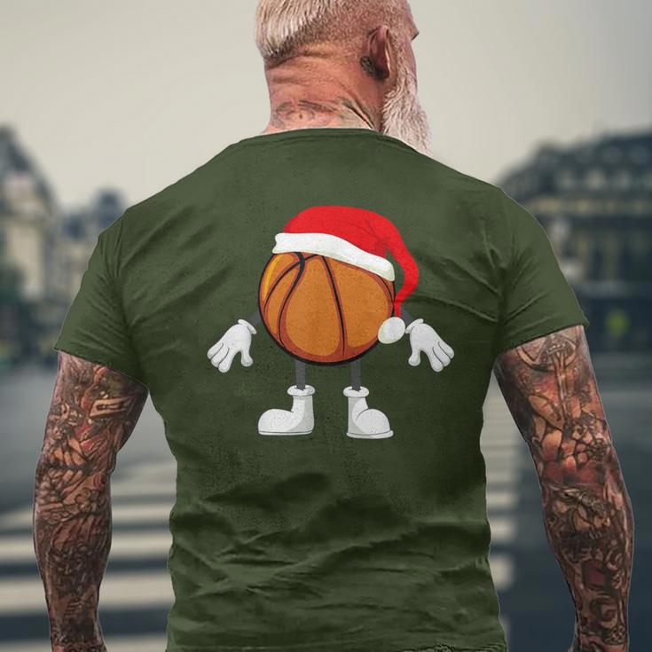 Basketball Christmas Santa Basketball Santa T-Shirt mit Rückendruck Geschenke für alte Männer