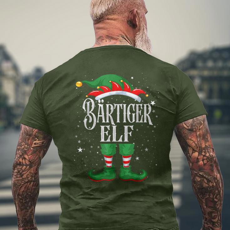 Bearded Elf Outfit Christmas Family Elf T-Shirt mit Rückendruck Geschenke für alte Männer