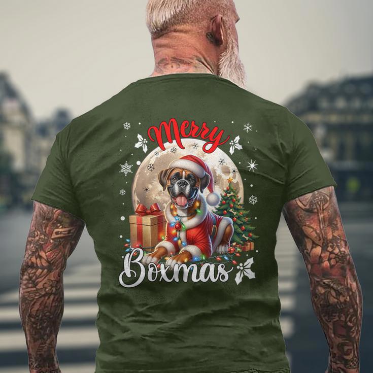 Boxer Dog Christmas Boxer Merry Boxmas Boxer T-Shirt mit Rückendruck Geschenke für alte Männer