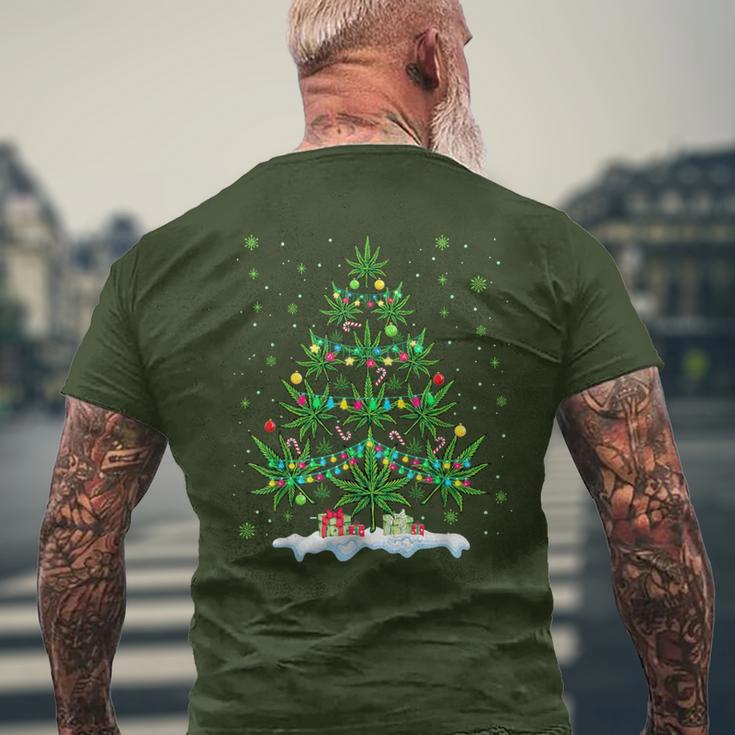 Cannabis Christmas Tree Marijuana T-Shirt mit Rückendruck Geschenke für alte Männer