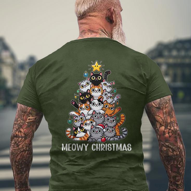 Cat Christmas Cat Christmas T-Shirt mit Rückendruck Geschenke für alte Männer