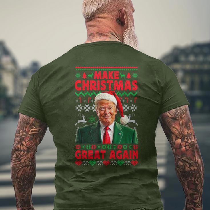 Make Christmas Great Again Santa Trump Christmas Ugly T-Shirt mit Rückendruck Geschenke für alte Männer