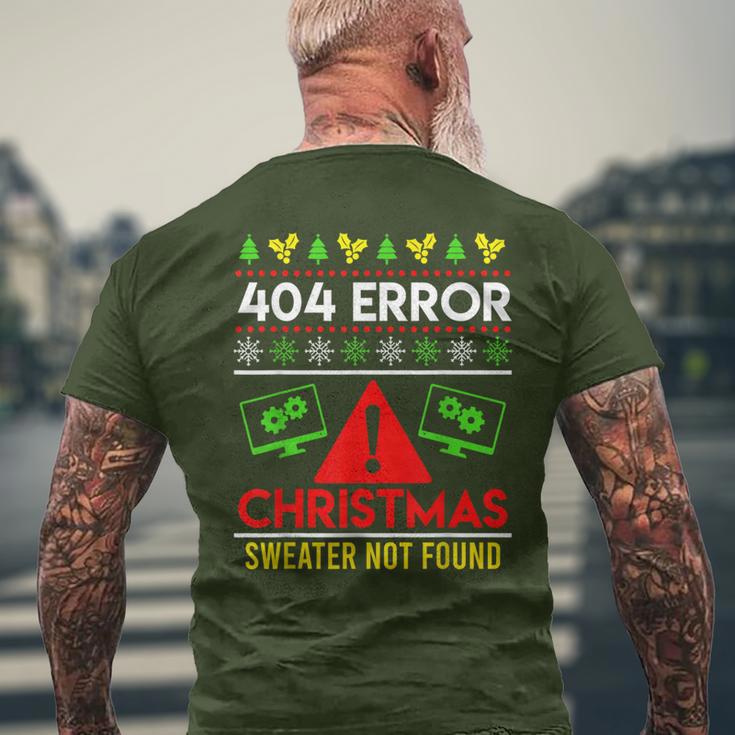 Christmas Slogan 404 Error Sweater Not Found Ugly Christmas T-Shirt mit Rückendruck Geschenke für alte Männer