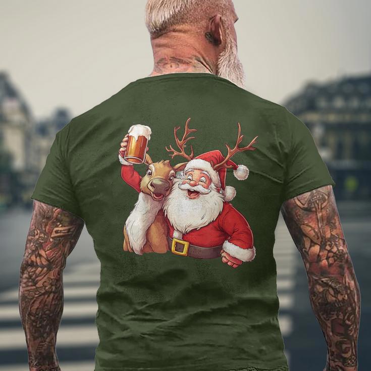 Christmas Tree Santa Reindeer Christmas T-Shirt mit Rückendruck Geschenke für alte Männer