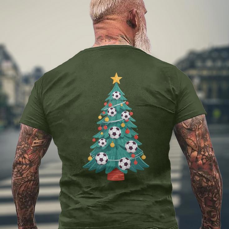 Football Christmas Tree Outfit For The Holidays T-Shirt mit Rückendruck Geschenke für alte Männer