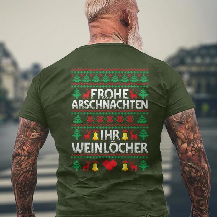 Frohe Arschnachten Ihr Weinlöcher Costume Christmas T-Shirt mit Rückendruck Geschenke für alte Männer