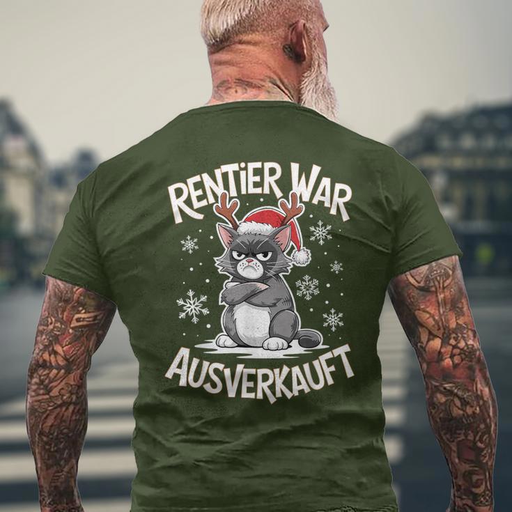 Christmas Cat Reindeer Was Out Sold Out T-Shirt mit Rückendruck Geschenke für alte Männer