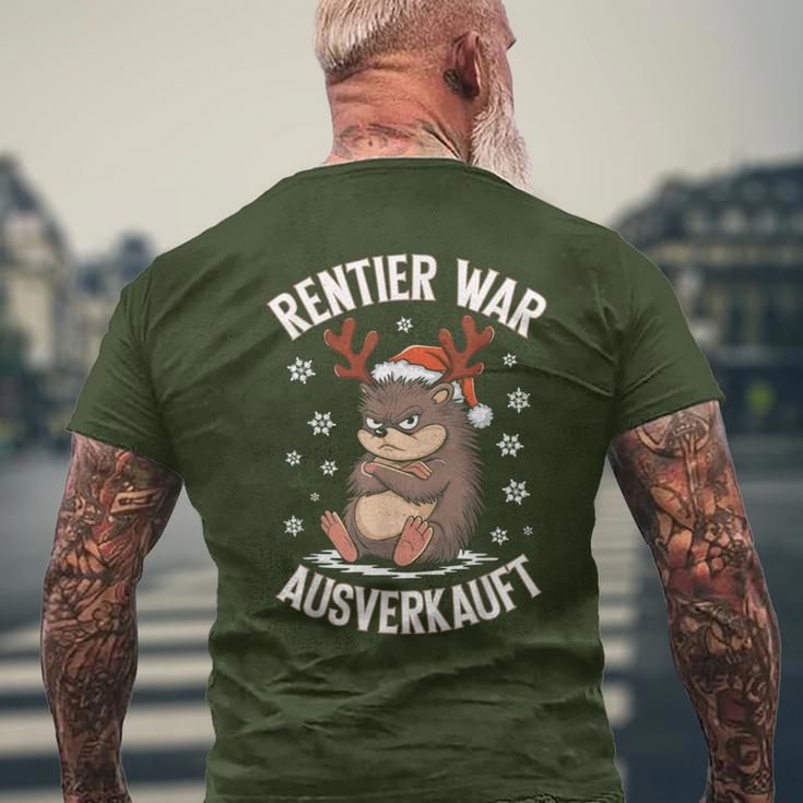 Christmas Hedgehog Reindeer Was Out Sold Out T-Shirt mit Rückendruck Geschenke für alte Männer