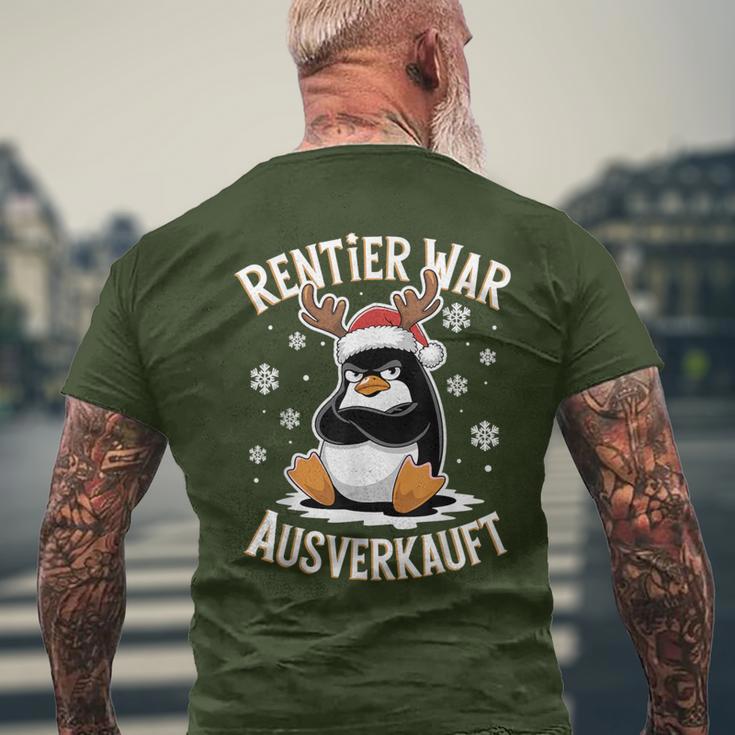 Christmas Penguin Reindeer Was Out Sold Out T-Shirt mit Rückendruck Geschenke für alte Männer