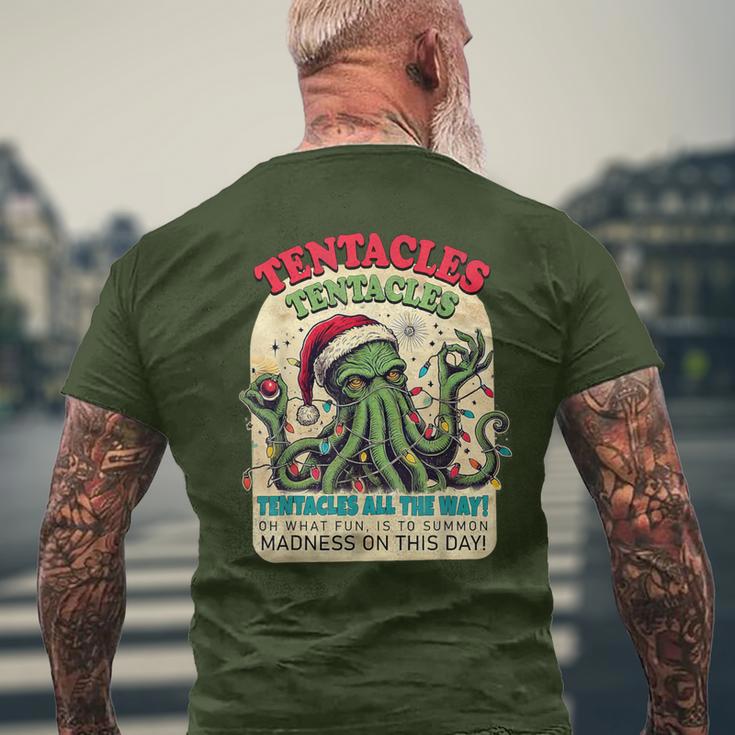 Cthulhu Christmas Tentacle Eldritch Holiday T-Shirt mit Rückendruck Geschenke für alte Männer