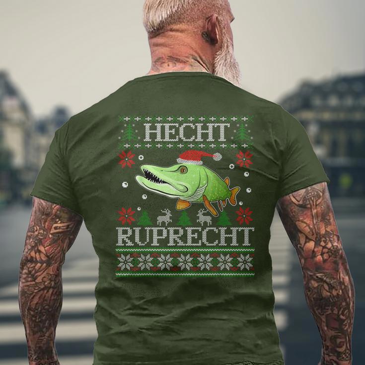 Fishing Christmas Fishing Pike Ruprecht T-Shirt mit Rückendruck Geschenke für alte Männer