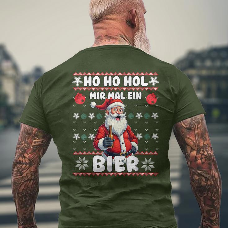 Saying Ho Ho Hol Mir Mal Ein Bier Ugly Christmas T-Shirt mit Rückendruck Geschenke für alte Männer