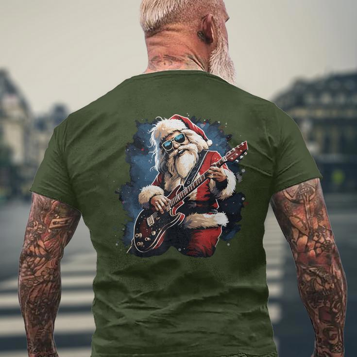 Hab Einen Rock & Roll Christmas Rock Santa Music Lovers T-Shirt mit Rückendruck Geschenke für alte Männer