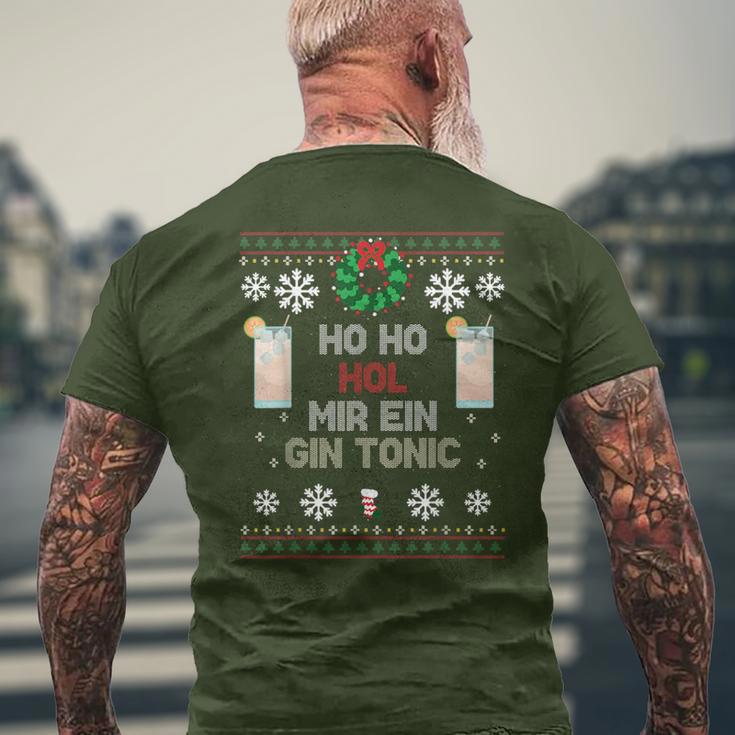 Ho Ho Hol Me A Gin Tonic Costume Christmas T-Shirt mit Rückendruck Geschenke für alte Männer