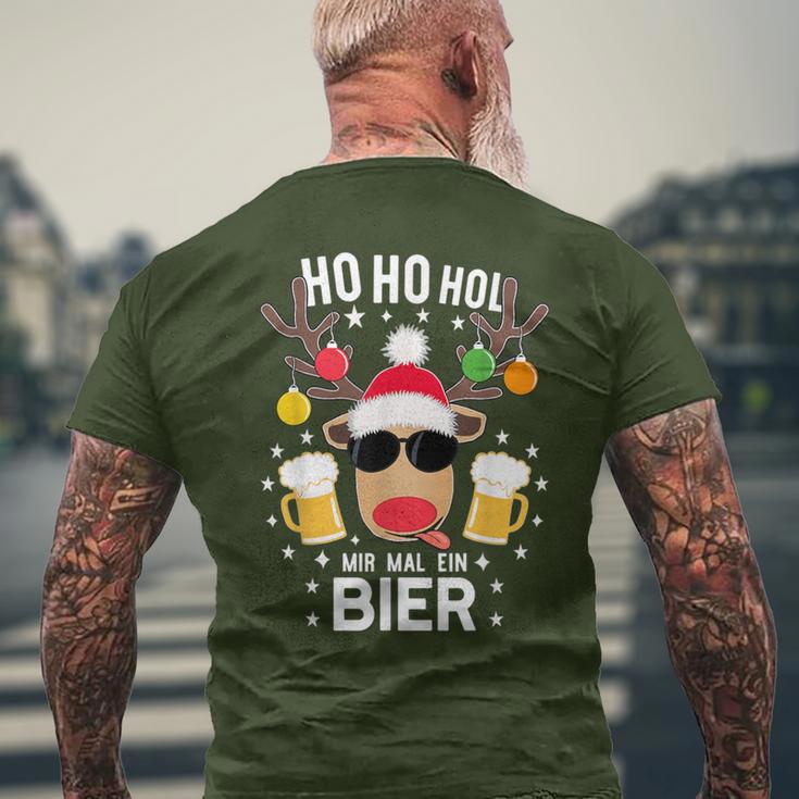 Ho Ho Hol Mir Mal Ein Bier Reindeer Christmas T-Shirt mit Rückendruck Geschenke für alte Männer