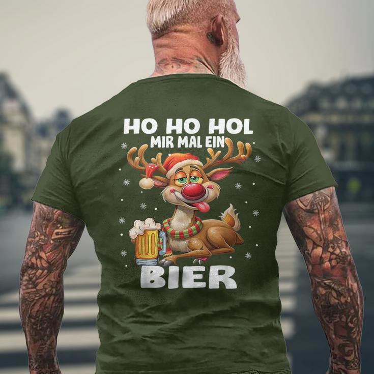 Ho Ho Hol Mir Mal Ein Bier Reindeer Saying Christmas T-Shirt mit Rückendruck Geschenke für alte Männer