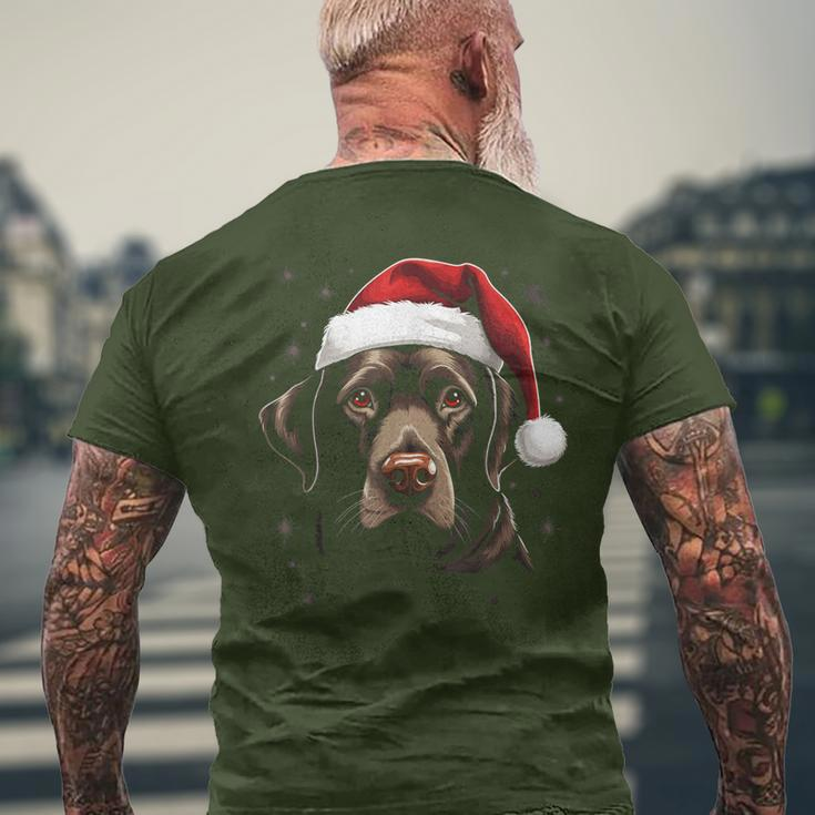 Labrador Dog Christmas Walking Dog Fan T-Shirt mit Rückendruck Geschenke für alte Männer