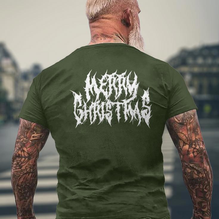 Merry Christmas Death Metal Metal Goth Xmas T-Shirt mit Rückendruck Geschenke für alte Männer