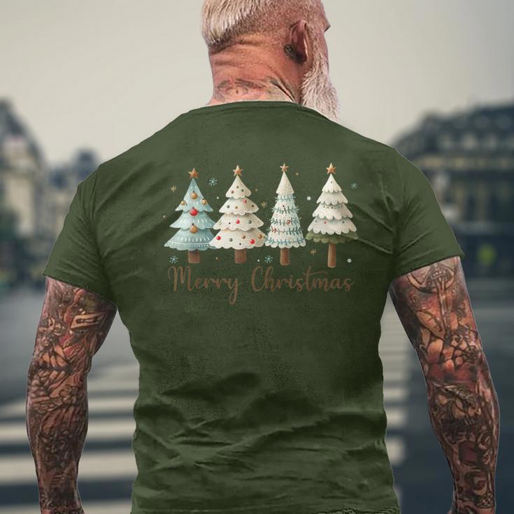 Merry Christmas Tree Christmas Tree T-Shirt mit Rückendruck Geschenke für alte Männer