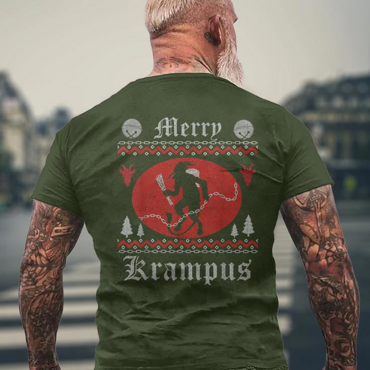 Merry Krampus Christmas Xmas Horror Ugly Jumper Evil Pyjamas S T-Shirt mit Rückendruck Geschenke für alte Männer