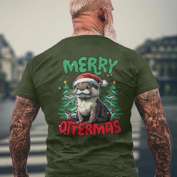 Merry Ottermas Otter Christmas T-Shirt mit Rückendruck Geschenke für alte Männer