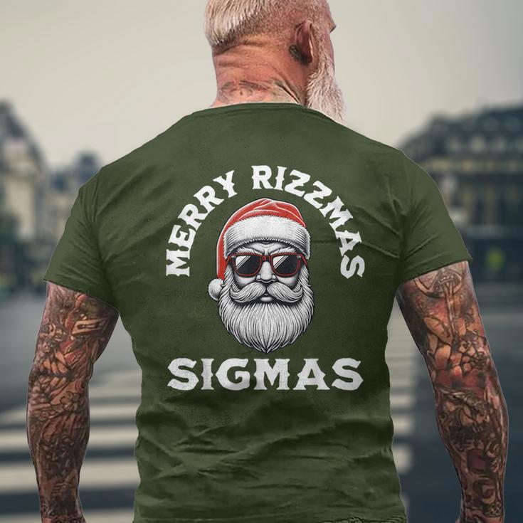 Merry Rizzmas Sigmas Rizz Christmas Santa N Gen Alpha T-Shirt mit Rückendruck Geschenke für alte Männer