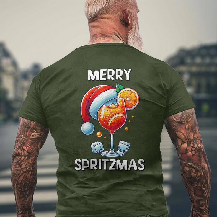 Merry Spritzmas Christmas Cocktail Holiday Drink T-Shirt mit Rückendruck Geschenke für alte Männer