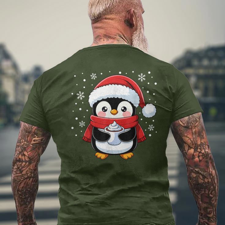 Penguin Christmas Santa Claus Cute Penguin Love T-Shirt mit Rückendruck Geschenke für alte Männer