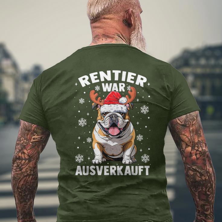 Reindeer Was Out Sold Out English Bulldog Christmas T-Shirt mit Rückendruck Geschenke für alte Männer