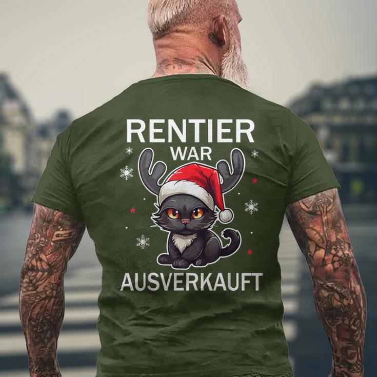 Reindeer Was Out Sold Cats Christmas T-Shirt mit Rückendruck Geschenke für alte Männer