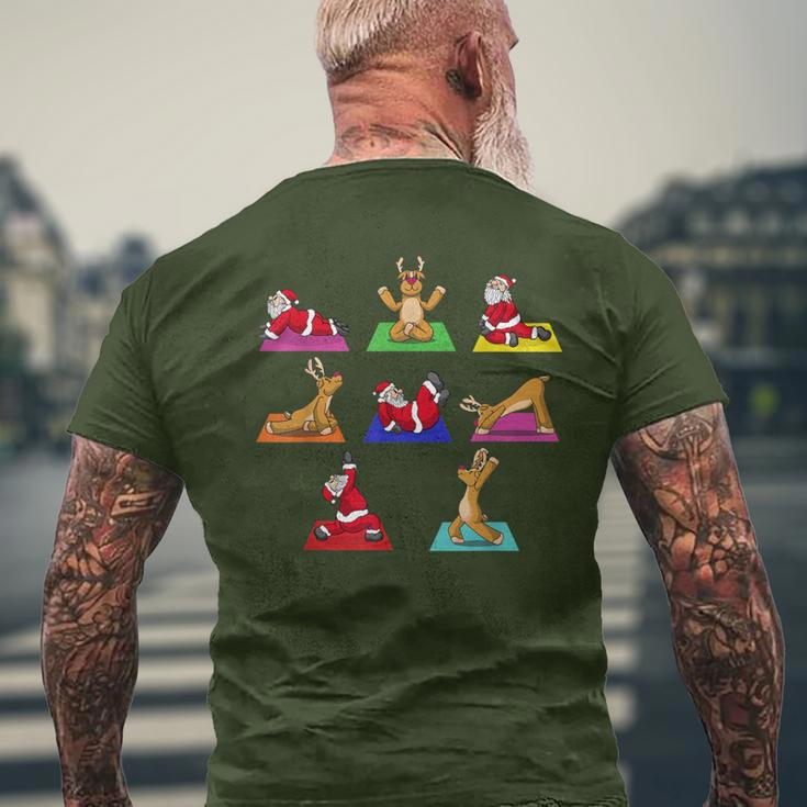 Reindeer Yoga Santa Xmas Meditation Chakra Christmas T-Shirt mit Rückendruck Geschenke für alte Männer