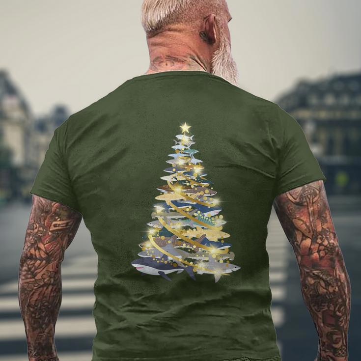 Shark Christmas Tree Xmas Diving T-Shirt mit Rückendruck Geschenke für alte Männer